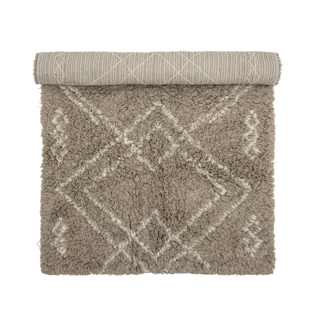 Edea Rug, Brown, Cotton