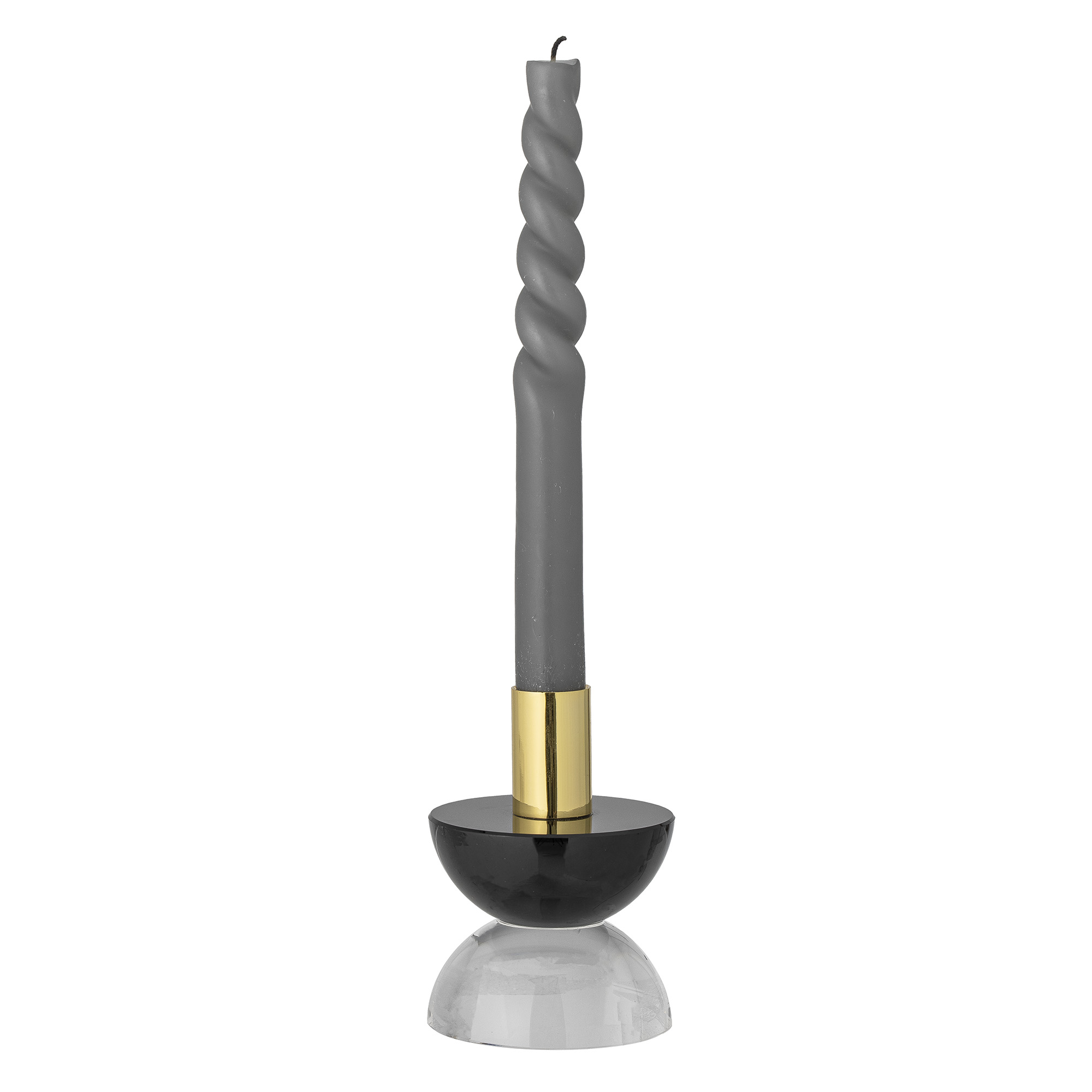 Etel Candle Holder, Black, Glass - Image 2