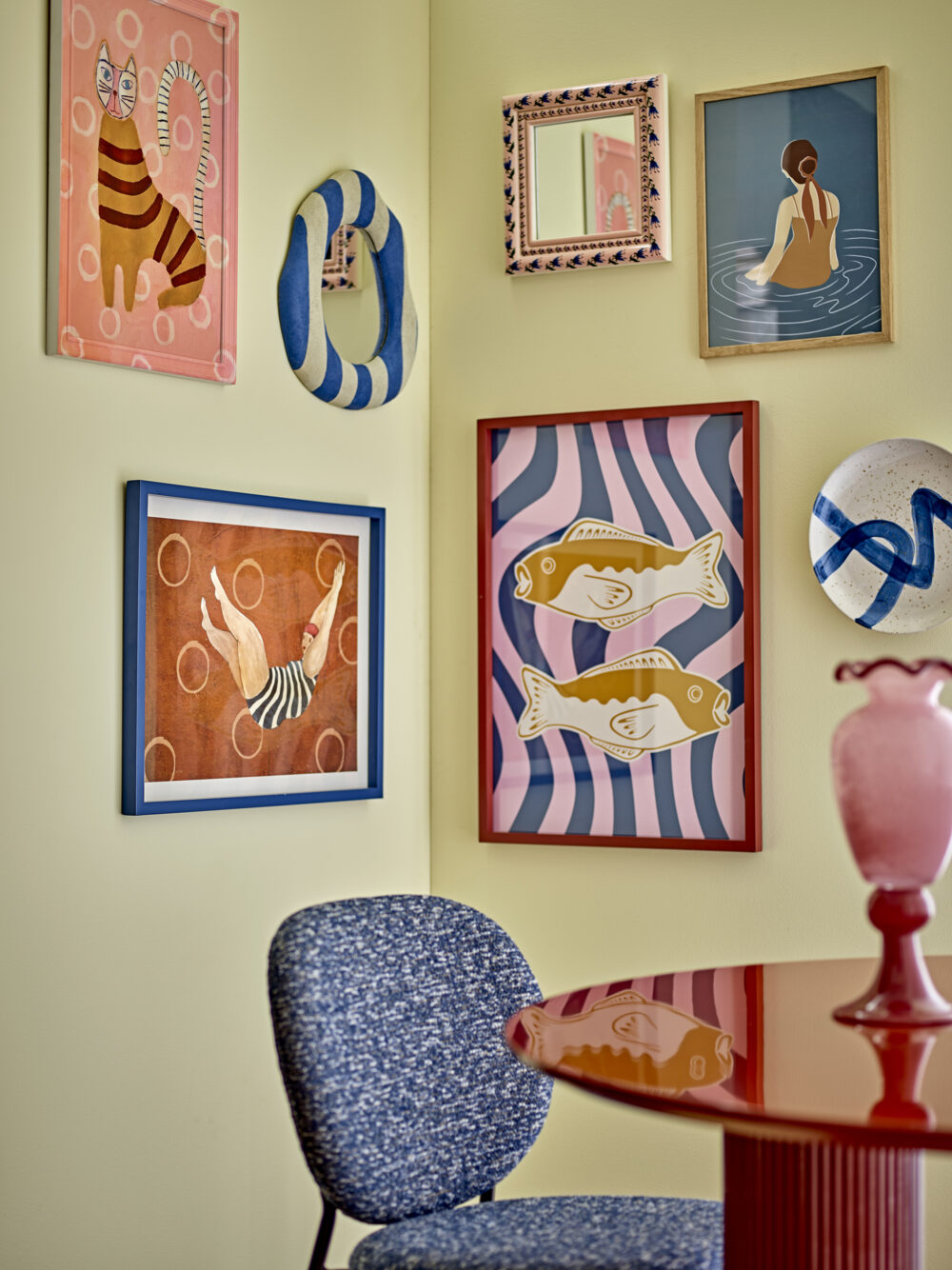 Remy Illustration w/ Frame, Rose, Firwood - Image 2