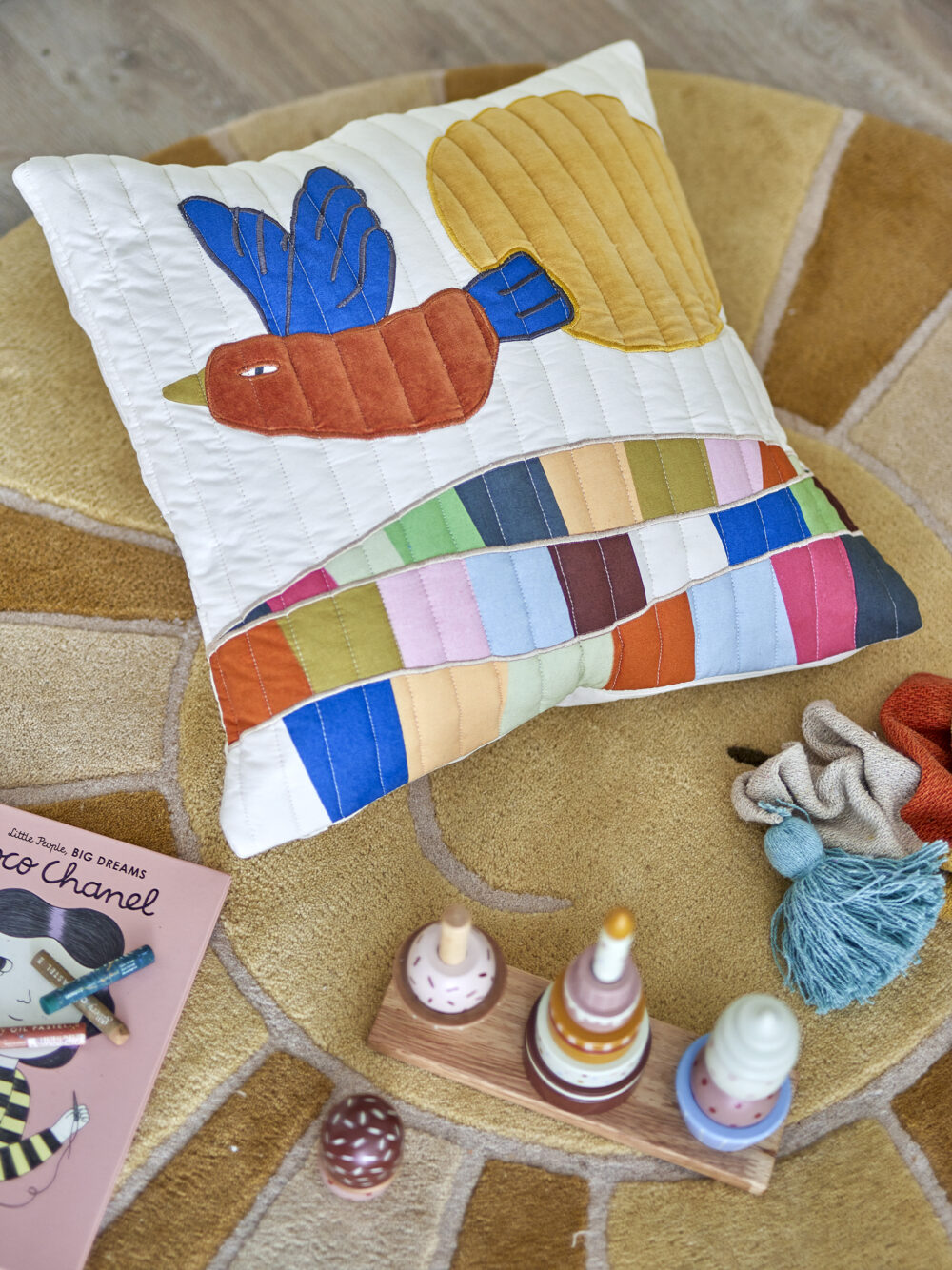 Colorine Cushion, Nature, Cotton - Image 4