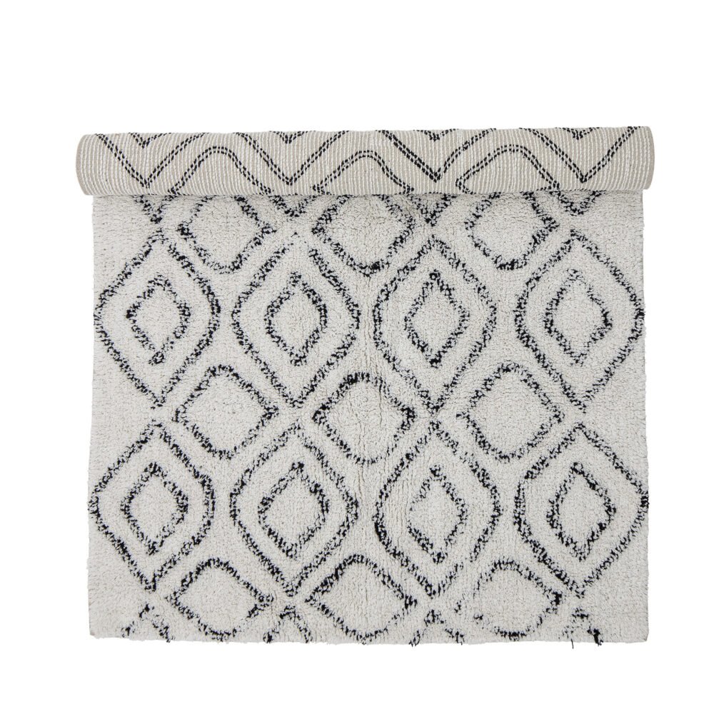 Katie Rug, White, Cotton