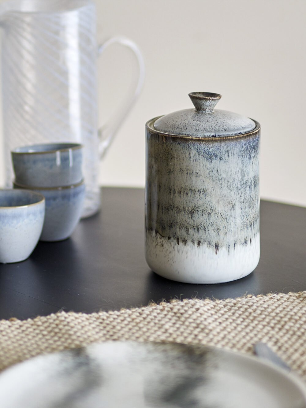Paula Jar, Grey, Stoneware - Image 4
