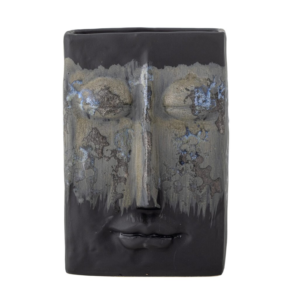 Nasru Vase, Black, Stoneware