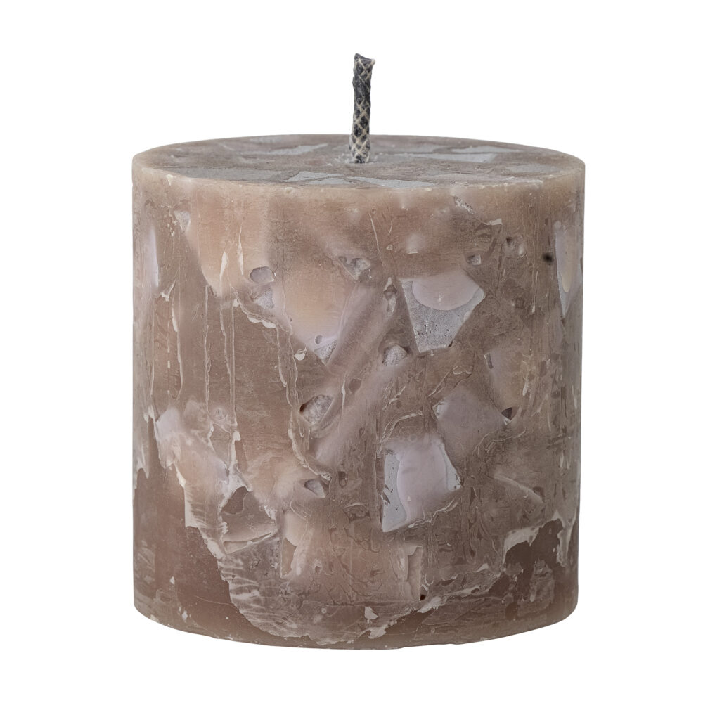 Terrazzo Candle, Brown, Paraffin