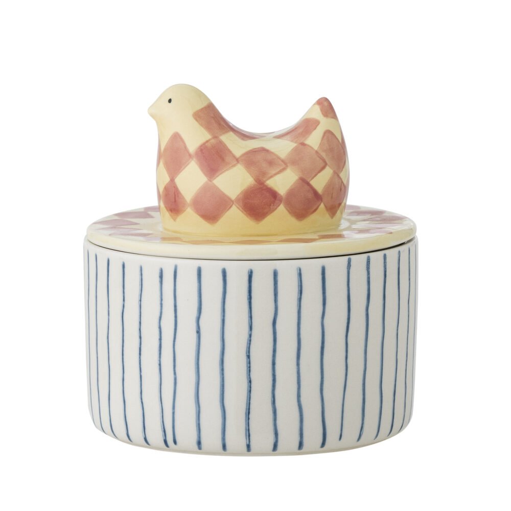 Biona Jar w/Lid, Rose, Stoneware
