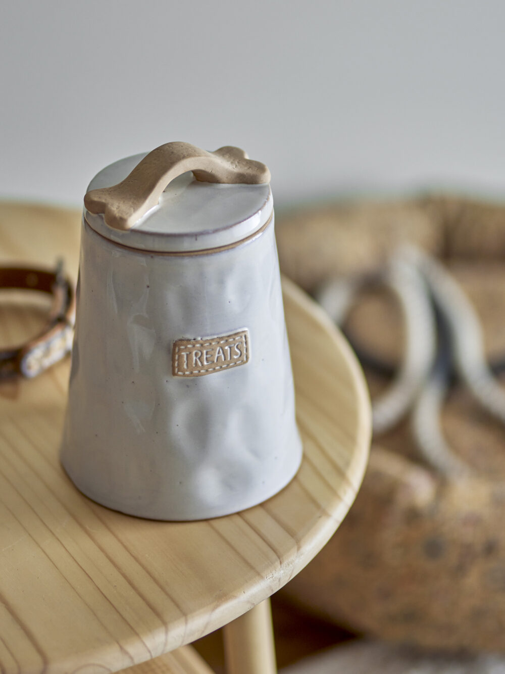 Bandit Jar w/Lid, White, Stoneware - Image 4