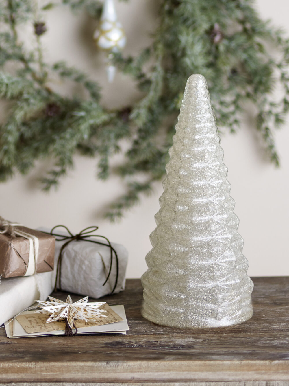 Emilius Deco Tree, Silver, Recycled Glass - Image 3