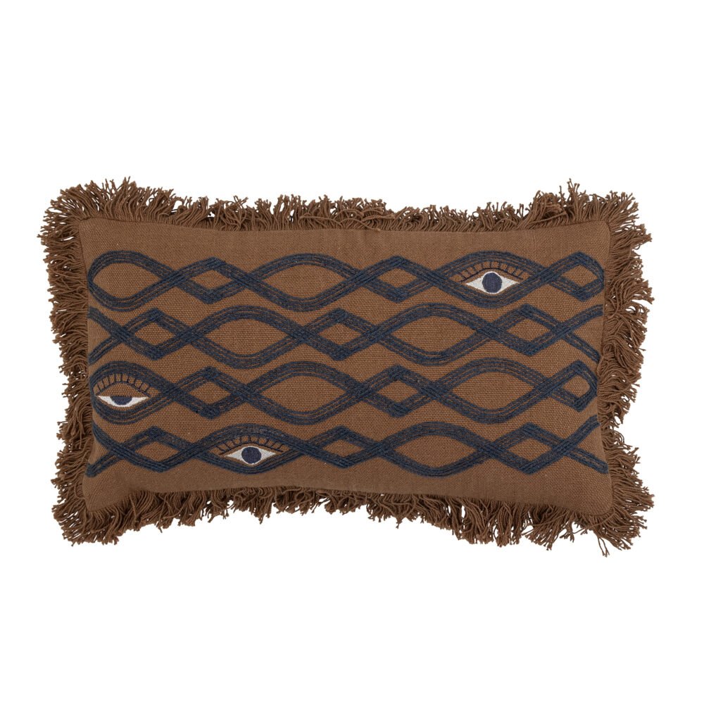Galia Cushion, Brown, Cotton