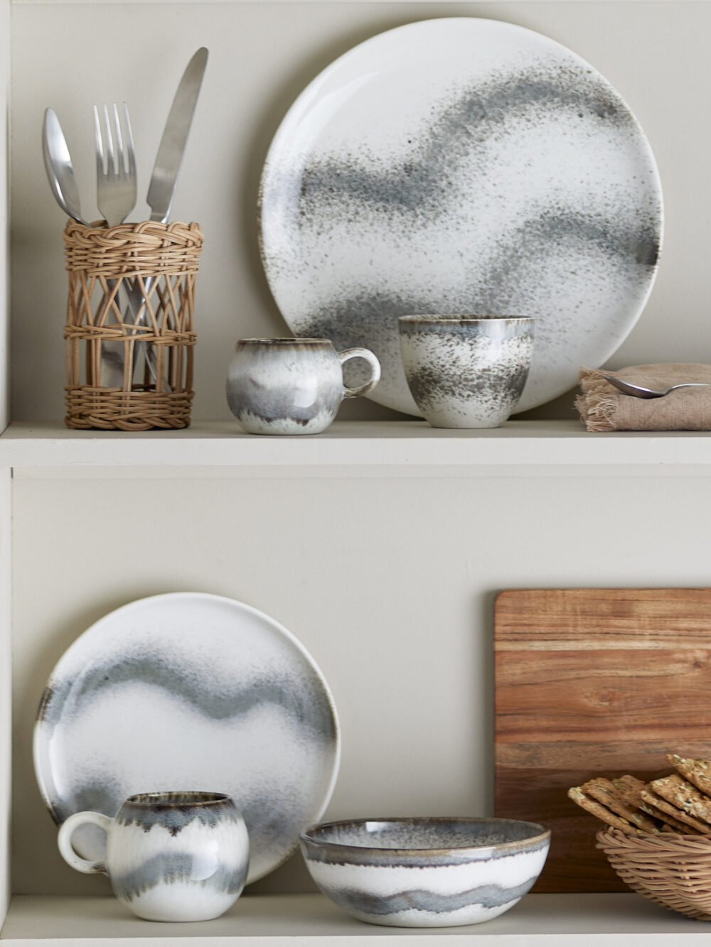 Paula Breakfast Set, Grey, Stoneware - Image 3