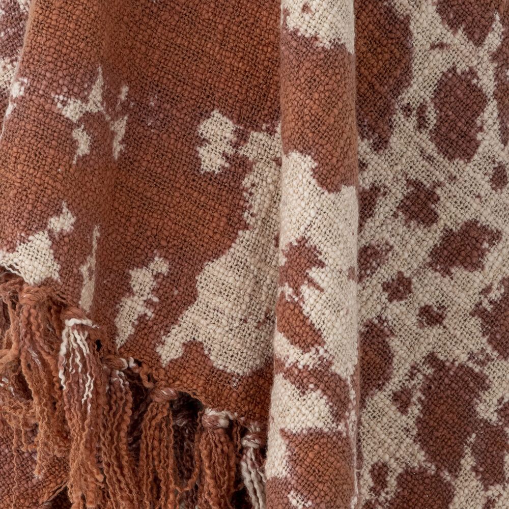 Giuseppa Throw, Brown, Cotton - Image 3