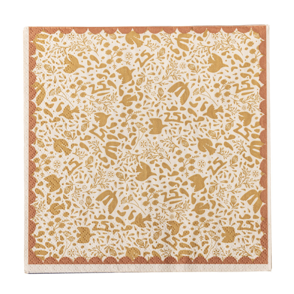 Anniversary Napkin, Yellow, FSC®Mix, Paper - Image 3
