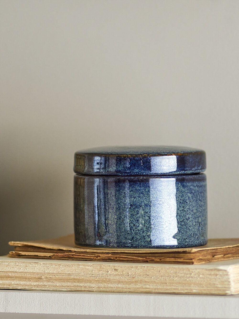 Khai Jar, Blue, Stoneware - Image 3