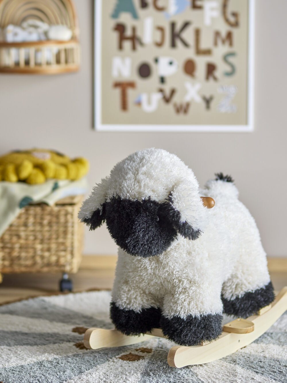 Dolly Rocking Toy, Sheep, White, Polyester - Image 5