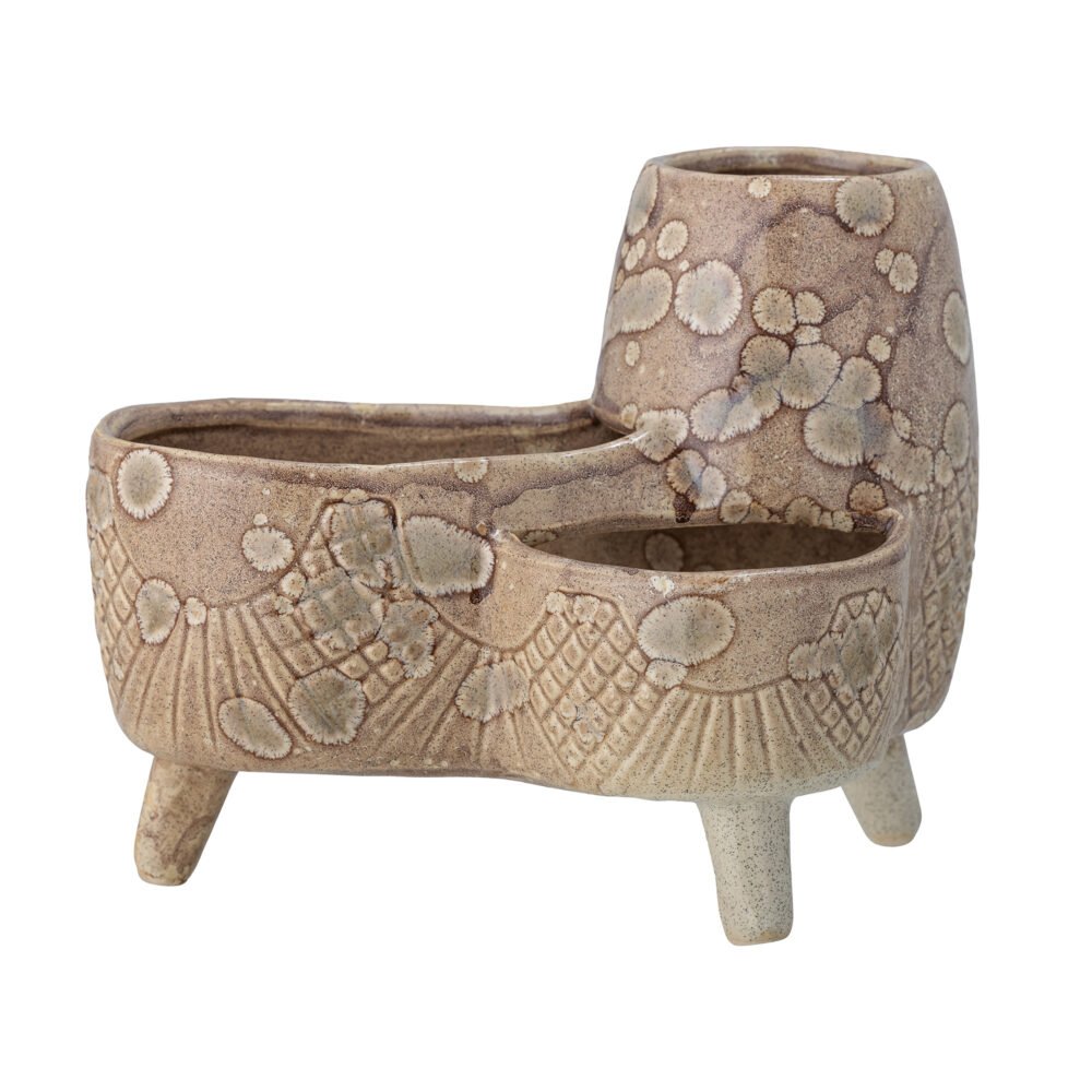 Shaya Flowerpot, Nature, Stoneware