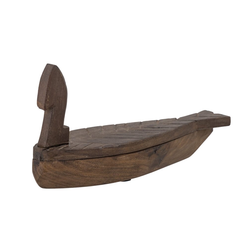 Hamida Box w/Lid, Brown, Reclaimed Wood - Image 3