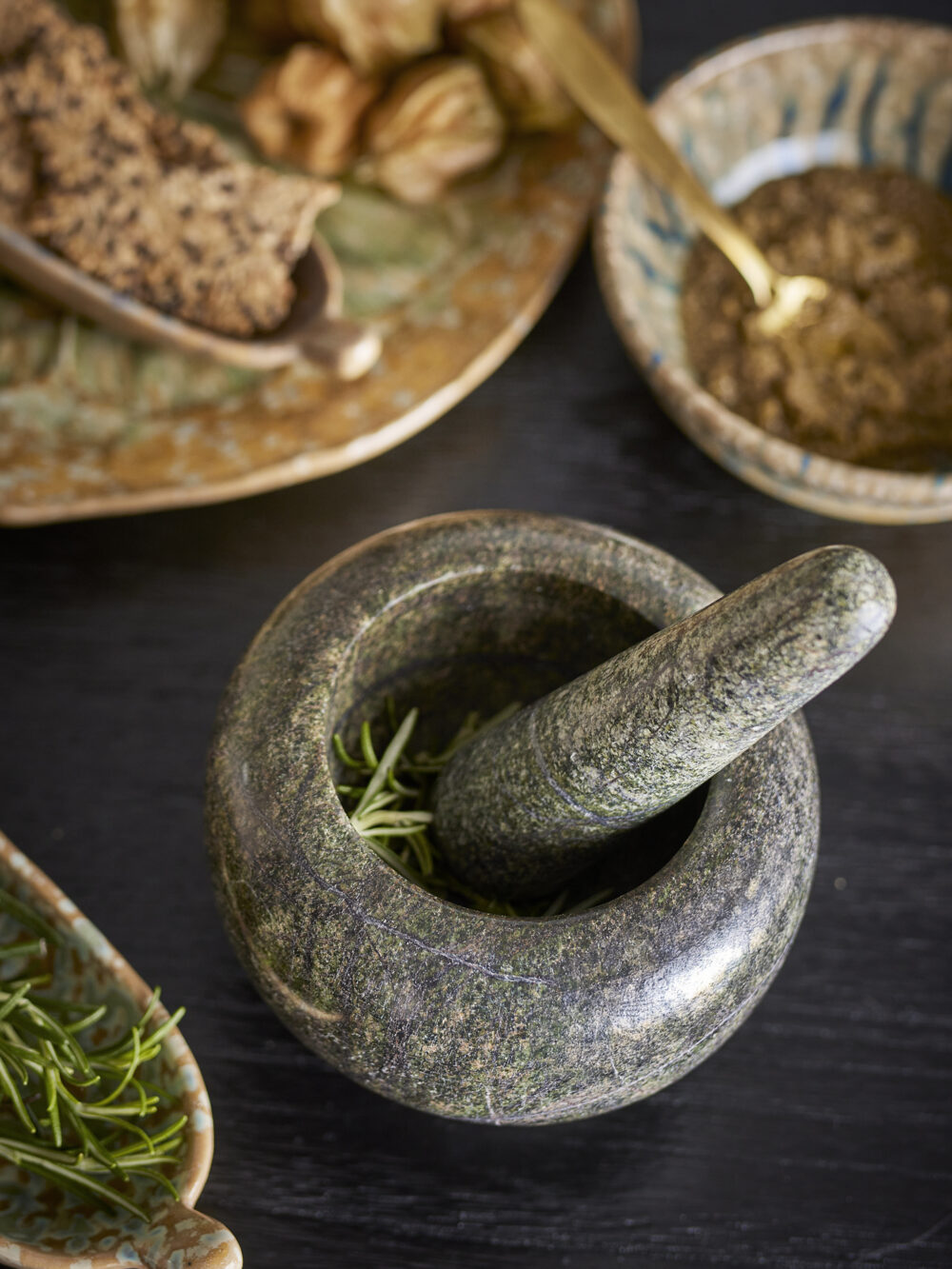 Arazo Mortar & Pestle, Green, Marble - Image 5
