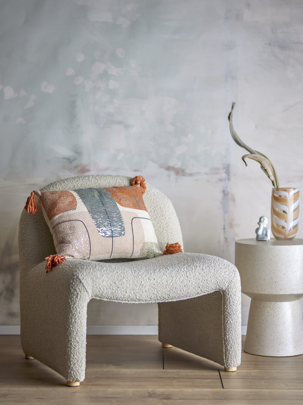 Lanzo Cushion, Orange, Cotton - Image 3