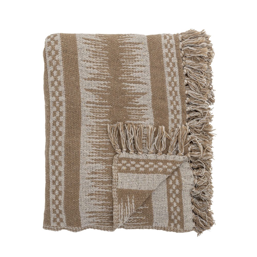 Marmi Throw, Brown, Recycled Cotton