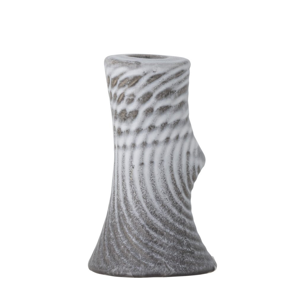 Raheem Candle Holder, Grey, Stoneware