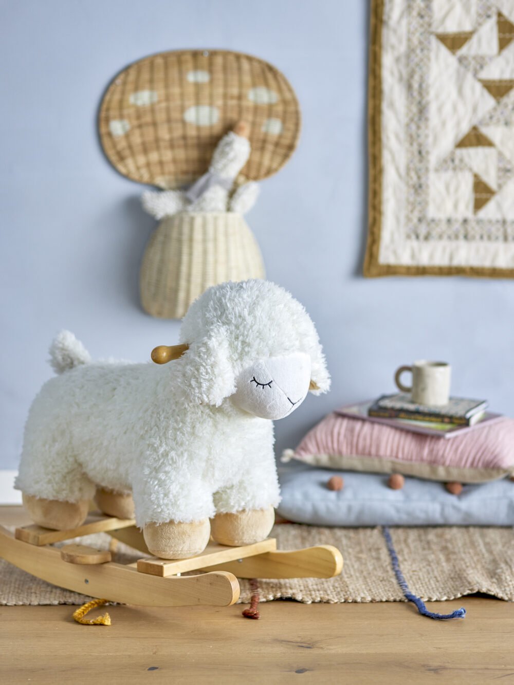 Laasrith Rocking Toy, Sheep, White, Polyester - Image 5