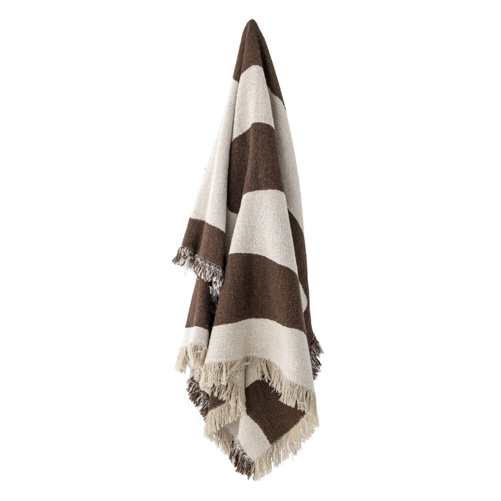 Bilston Throw, Brown, Recycled Cotton - Image 3
