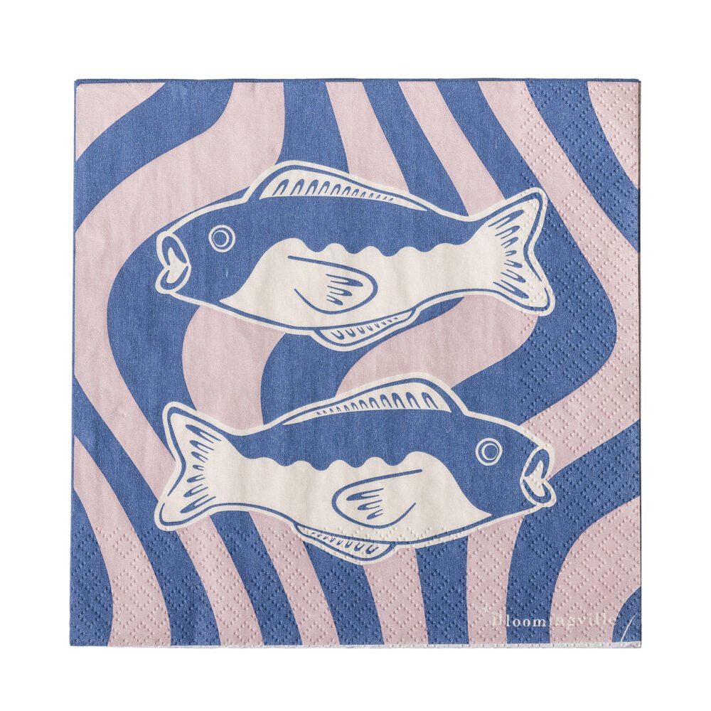 Remy Napkin, Blue, FSC® Mix, Paper