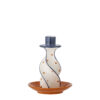 Kairi Candle Holder, Orange, Stoneware