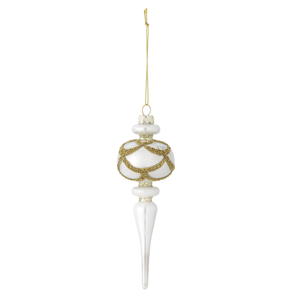 Hisar Ornament, White, Glass