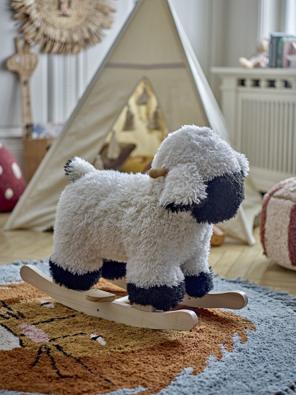 Dolly Rocking Toy, Sheep, White, Polyester - Image 6