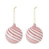 Zwirl Ornament, Red, Glass