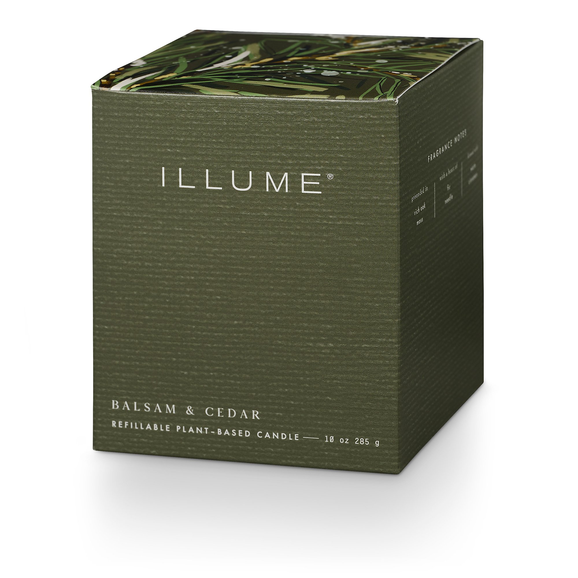 Balsam & Cedar Box Glass Candle, Green, - Image 2
