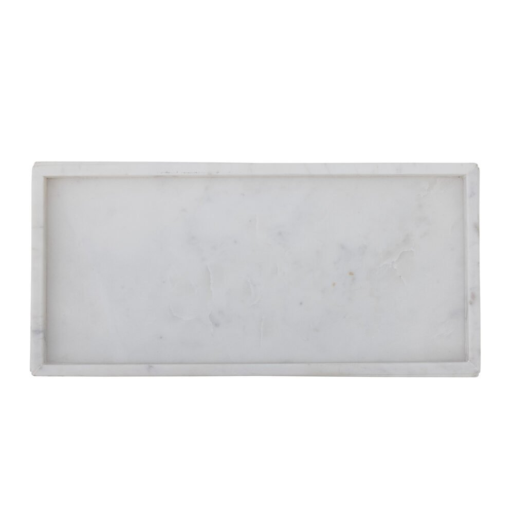 Majsa Tray, White, Marble - Image 3