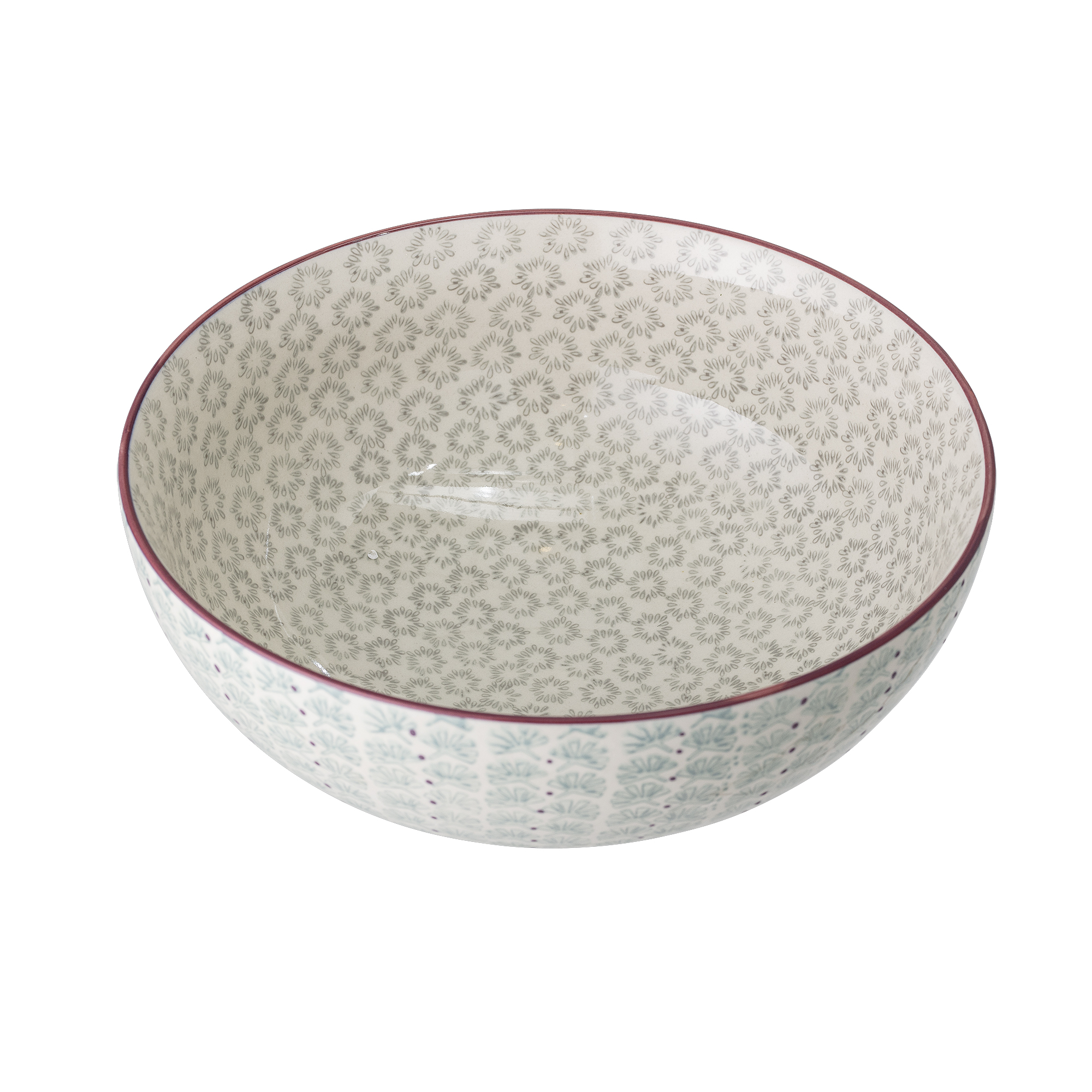 Maya Bowl, Green, Stoneware - Image 4