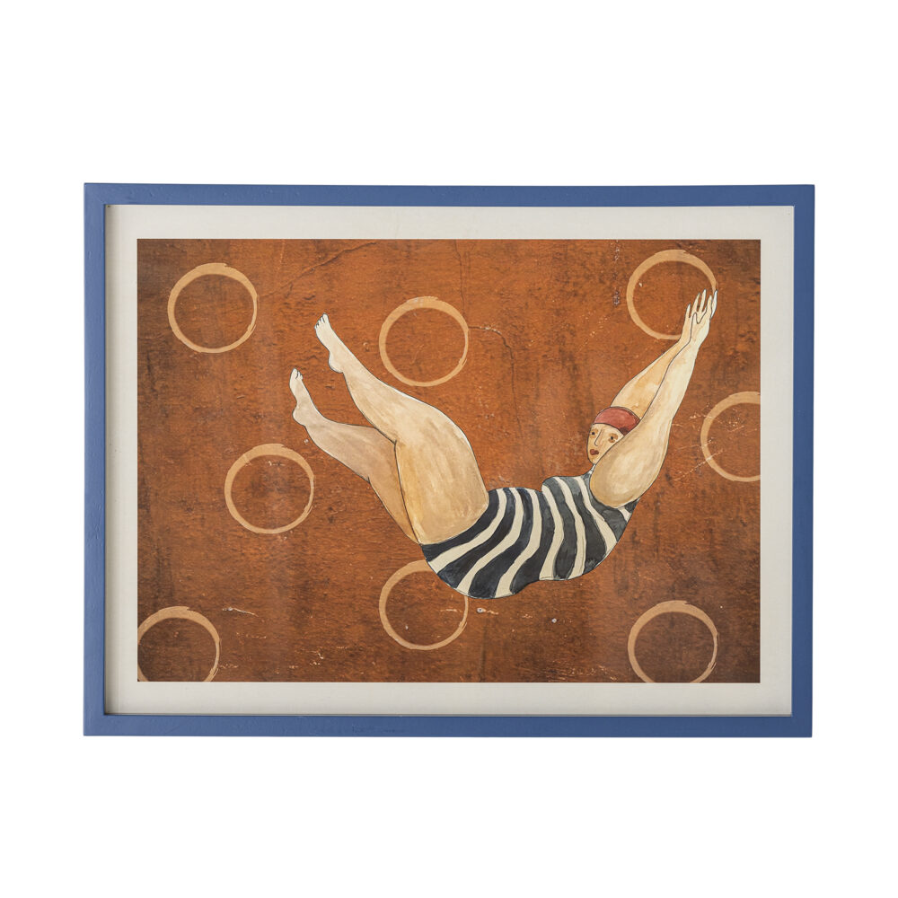 Svela Illustration w/ Frame, Brown, Firwood