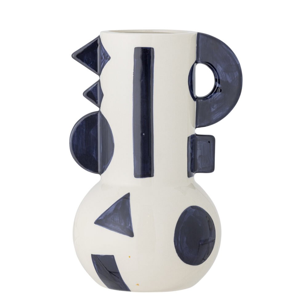 Graphica Vase, Blue, Stoneware