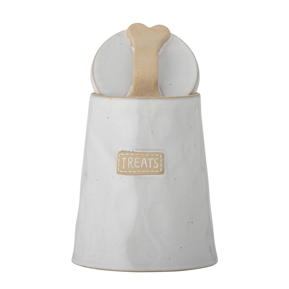 Bandit Jar w/Lid, White, Stoneware - Image 3