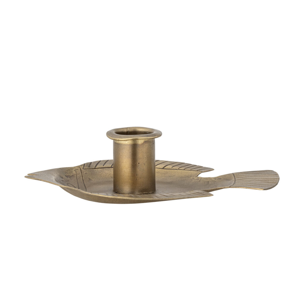 Fabius Candle Holder, Brass, Metal