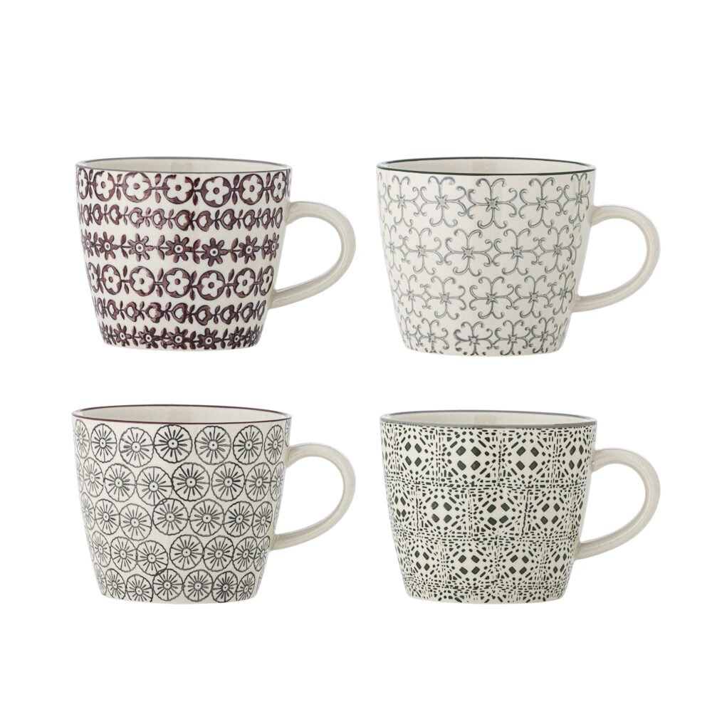 Karine Mug, Green, Stoneware