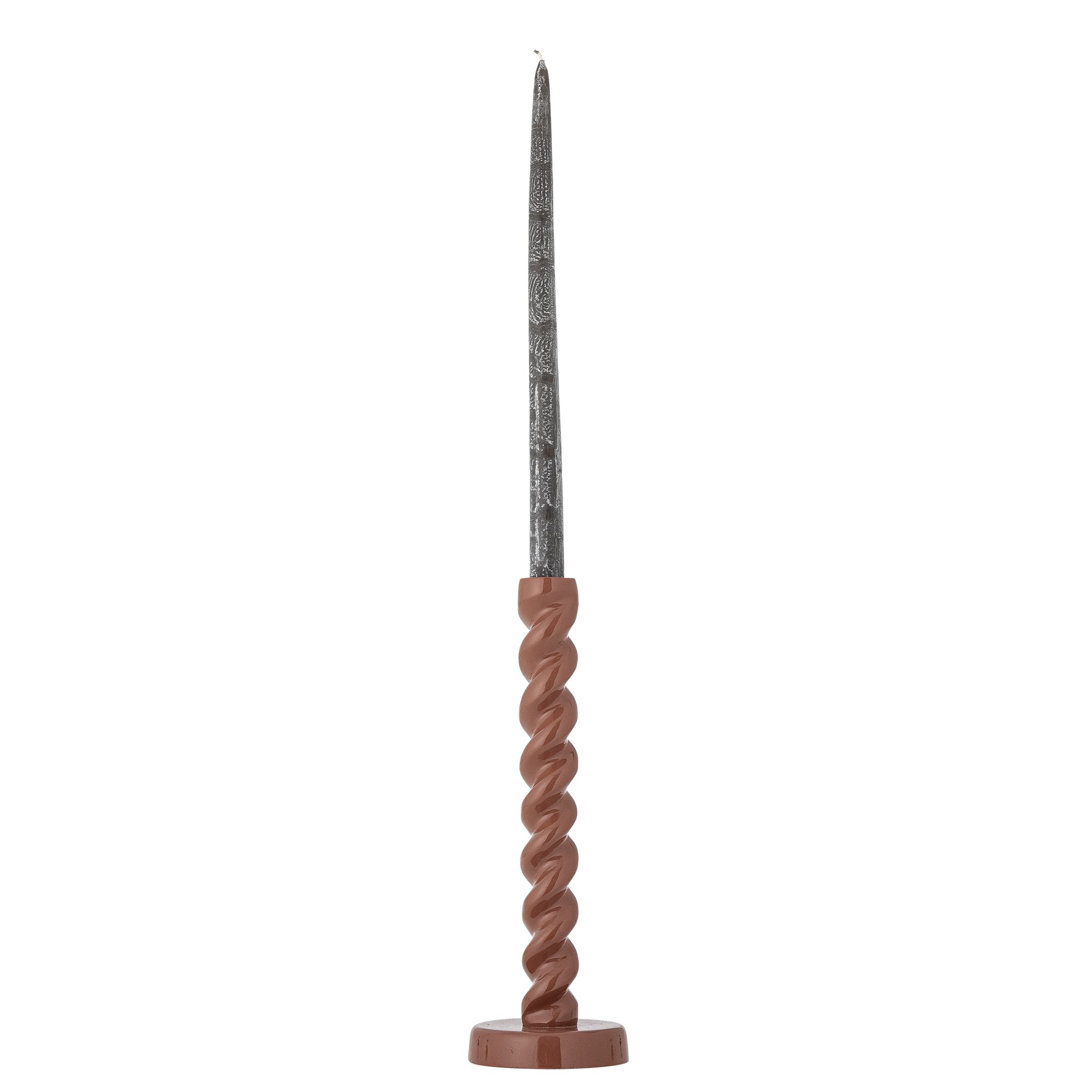 Diza Candle Holder, Brown, Aluminum - Image 2