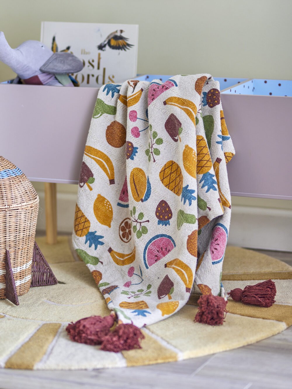 Fruitta Throw, Yellow, Recycled Cotton - Image 4