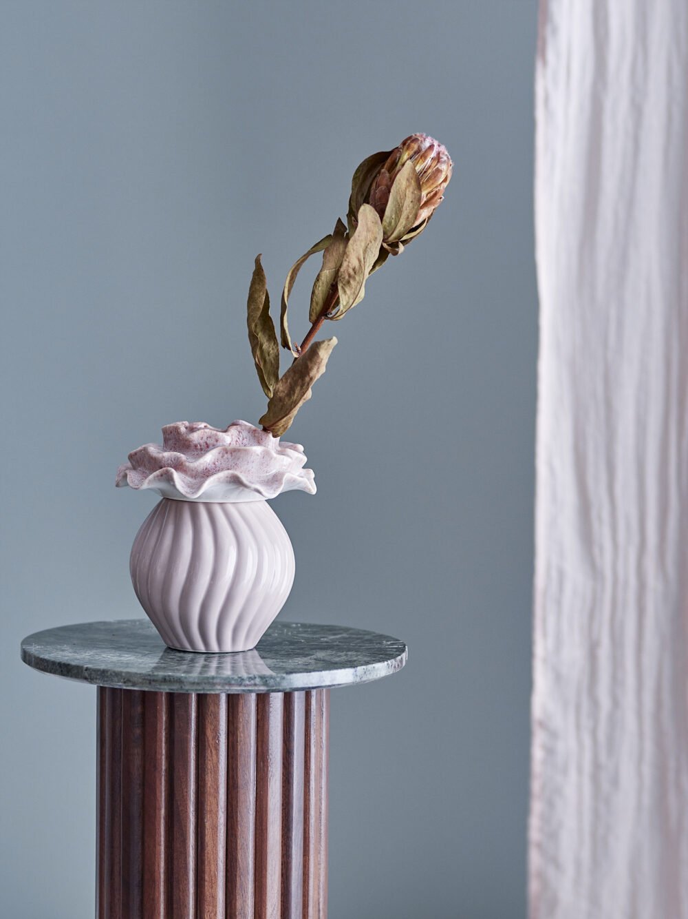 Petalia Vase, Rose, Stoneware - Image 5